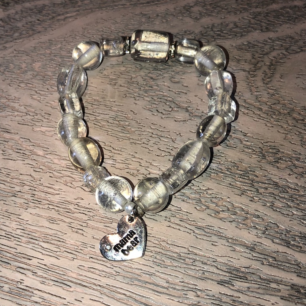 Mama Bear Glass Beaded Bracelet